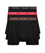 NWT Calvin Klein. * Men' 3 Pack. Cotton Stretch Boxer Brief. Black. MSRP $47.50