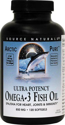 2 X Source Naturals ArcticPure� Omega-3 Fish Oil -- 850 mg - 120 Softgels