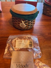 2003 Melody Basket With Lid, Liner, Protector, Booklet & Tag on Front - Boxed