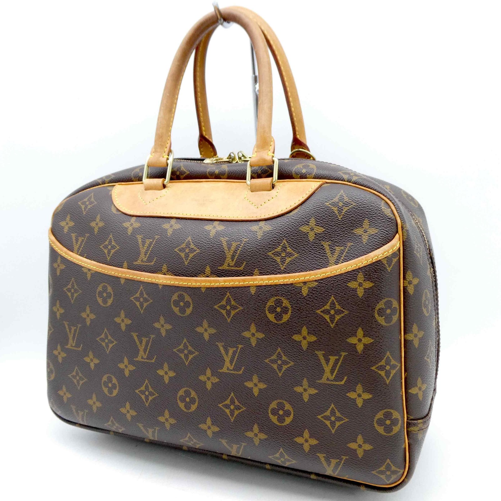 Louis Vuitton Deauville M47270 Monogram PVC Leather Hand Travel Bag 986