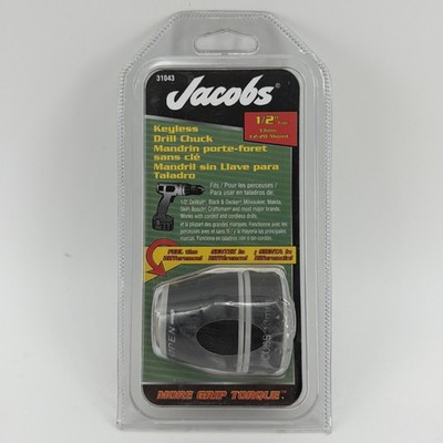 Jacobs 1/2'' Replacement Keyless Drill Chuck 1/2-20 Mount Most Major Brands 31043