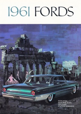 FORD FAIRLANE GALAXY STATION WAGON Oldtimer Prospekt Brochure USA 1961 AO