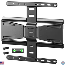 monTEK Ultra Slim Full Motion TV Wall Mount for 37-75" TVs, Max VESA 400x400mm