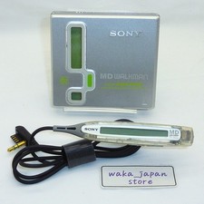 SONY MZ-E77 MD Walkman MD Player Silver Tested Working main unit w/ Remote