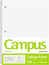 Loose Leaf Paper for 3 Ring Binders, 8-1/4"x11  , College Ruled Notebook Paper