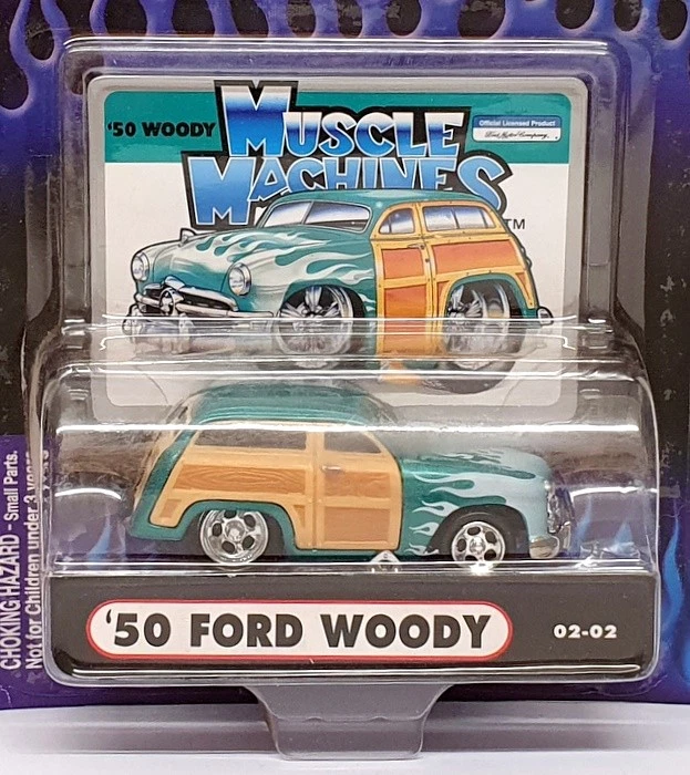 Muscle Machines 1/64 Scale 71161 02-02 - 1950 Ford Woody - Green - Image 4 of 4