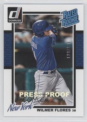 2014 Panini Donruss Rated Press Proof Silver 120/199 Wilmer Flores Rookie RC 0a1