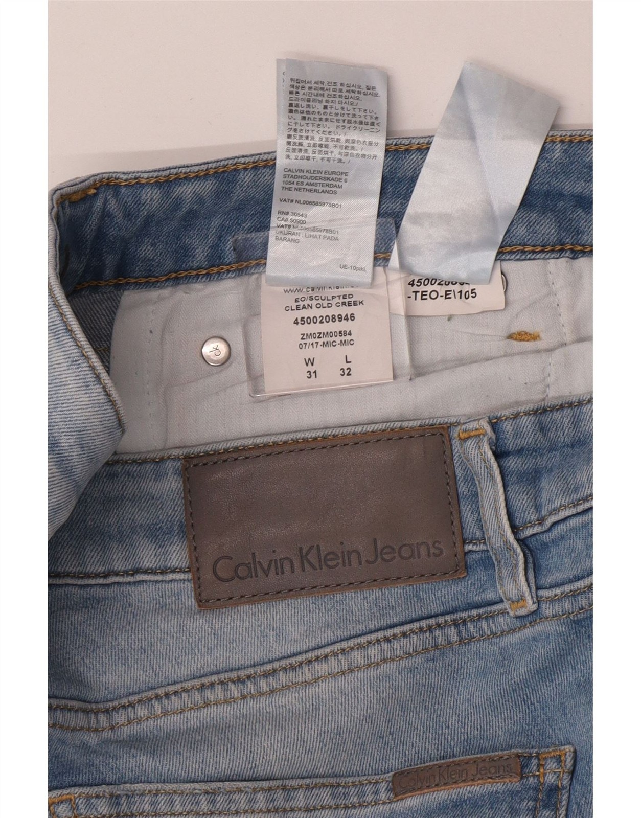 Calvin Klein Mens Slim Jeans W31 L32 Blue Cotton DK13 thumbnail 3