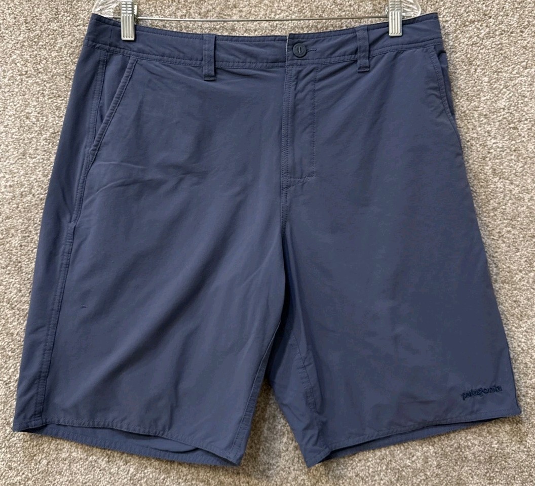 Patagonia Stretch Wavefarer Walk Shorts Mens Sz 36 Blue Outdoor Quick Dry 86641