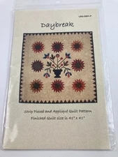 Daybreak Flower Basket Motif Laundry Basket Quilts Applique Strip Pieced Pattern