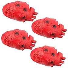 4 Pack Halloween Heart Props Realistic Fake Heart Organs Body Parts for