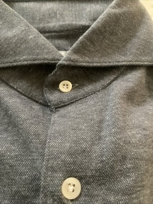 Finamore Napoli De Corato Grey Heather Button Down Shirt Xl