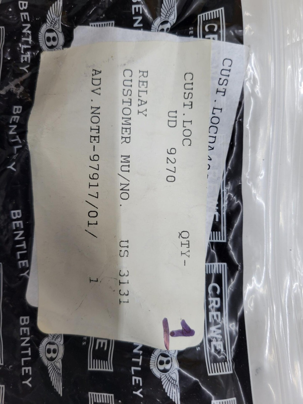 Rolls Royce / Bentley Relay UD9270
