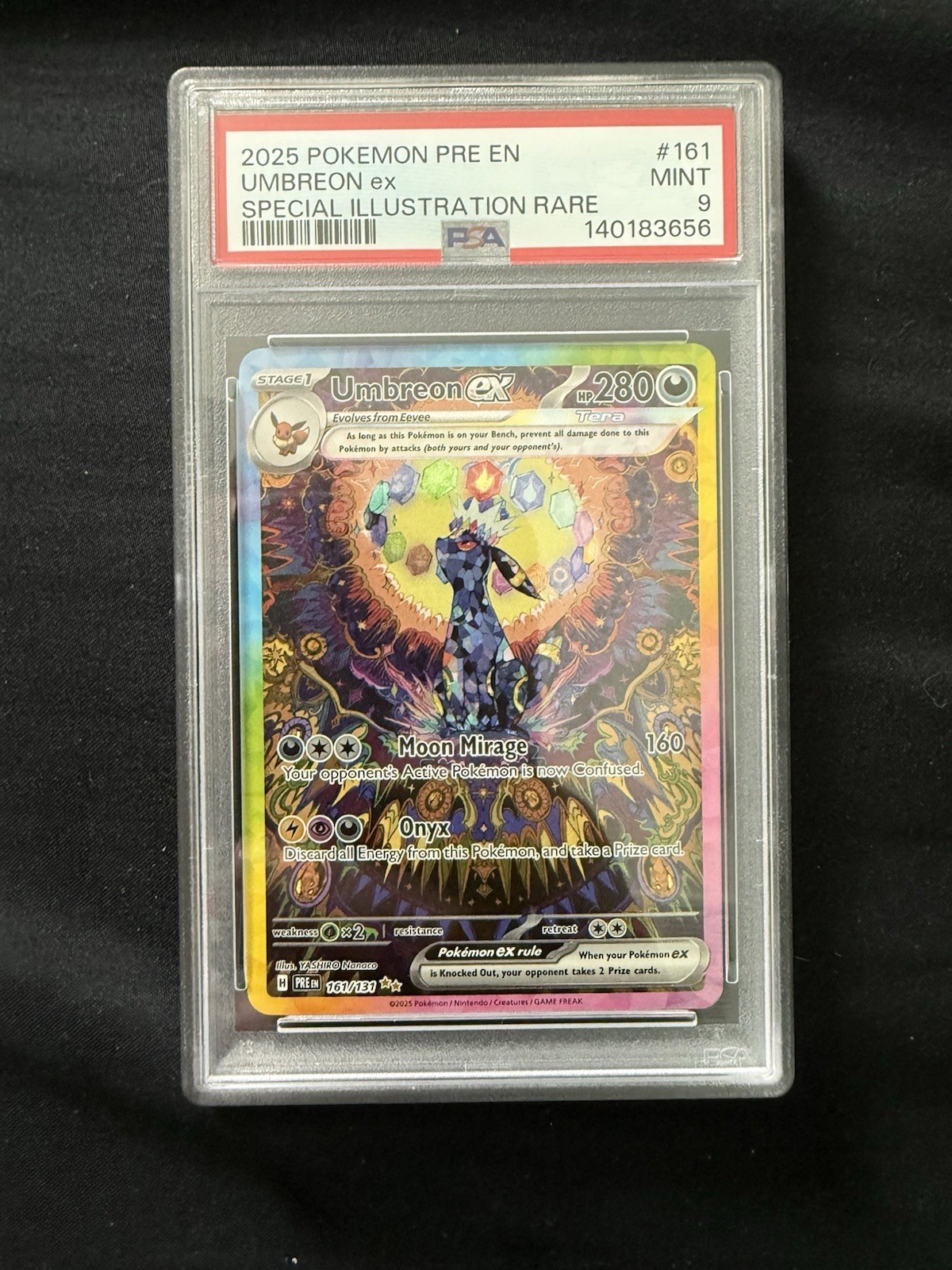 Pokémon TCG Umbreon EX 161/131 Sir Prismatic Evolutions Lightly Played PSA9