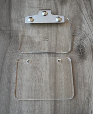 Stainless Eye Shield Set - 2 Panes Included | Baldor Compatible | Made in USA