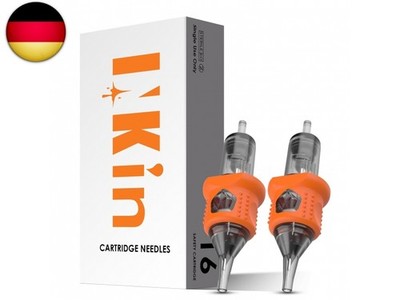 INKin Tattoo Nadeln 16 Stück, Tattoo Cartridges #10 Bugpin 0,30mm 14RL Round 