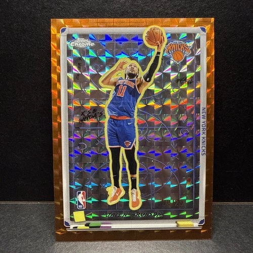 2025-26 Topps Chrome Basketball Jalen Brunson X’s & Whoa’s Geometric Orange /25