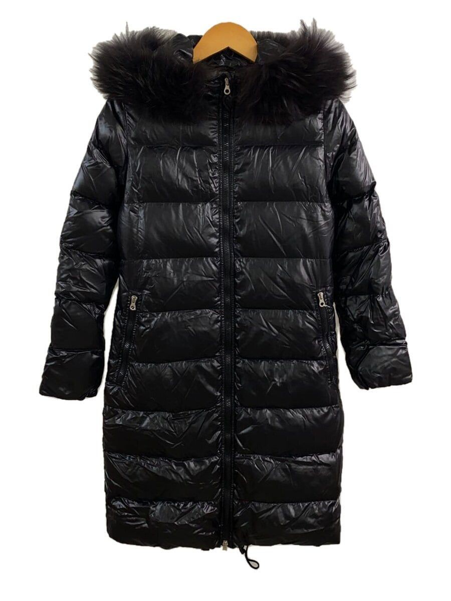 DUVETICA Long Down Jacket 40 Nylon Black D.1570.00.MFG-1035R