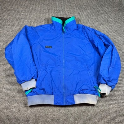 Columbia Jacker Men's L Sportswear Blue Vintage Fleece Lined Full Zip Bomber