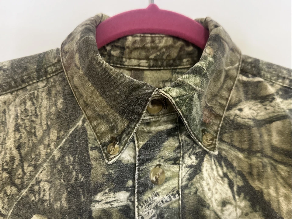 Browning Men’s Long Sleeve Button Up Camo Realtree Infinity Shirt 100% Cotton Sm - Image 2 of 4