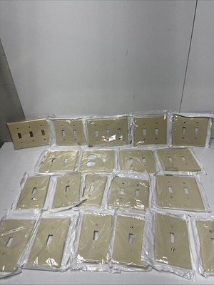 Leviton Ivory Wall Plates Assorted 20-Pack - NEW Toggle Switch & Combo Covers