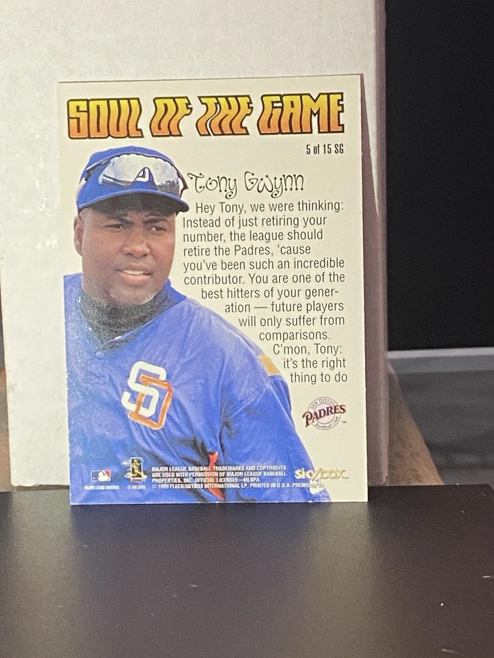 Skybox Premium 1999 - Alma del juego Tony Gwynn 5 de 15 SG San Diego Padres Foto 2 de 2