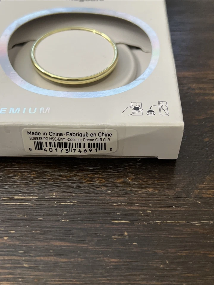 Empuñadura magnética y soporte para teléfono MagSafe PopSockets GENUINA para crema de coco ABIERTO Foto 4 de 4