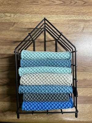 Norwex Counter Cloth Box Storage Organizer Wire House W/ 7 Clothes