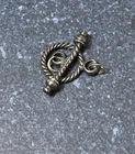Jewelry Making/Repair Vtg Sterling Silver  Twist Toggle Clasp W/Jump Rings 2.25g