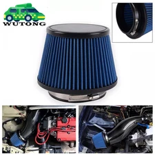 4.5" 113mm High Flow Inlet Cone Dry Air Filter Cold Air Intake Replacement Blue