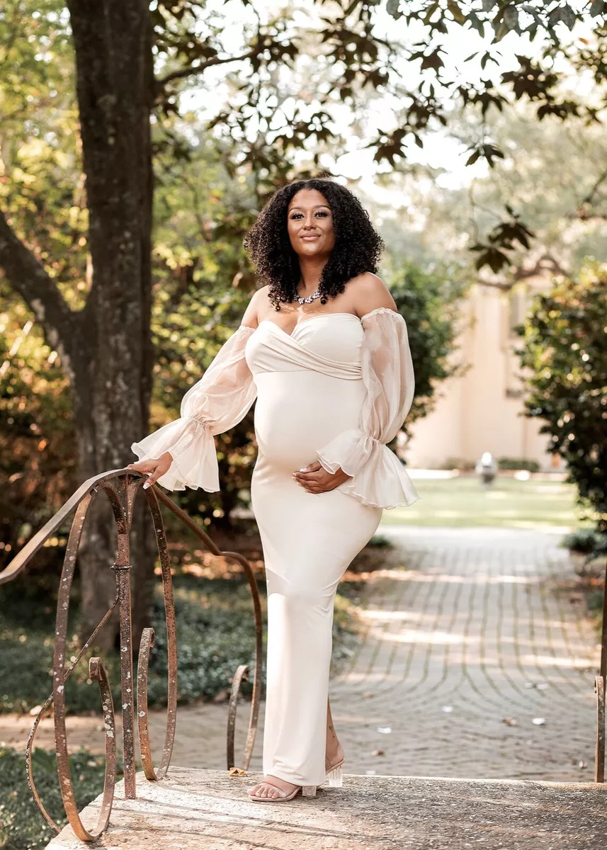 Anyuta Couture Champagne Small Body con Maternity Dress eBay