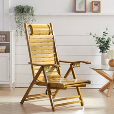 ADJUSTABLE CHAIR SUN LOUNGER IN & OUTDOOR GARDEN FOLDING RECLINING SUNLOUNGER UK