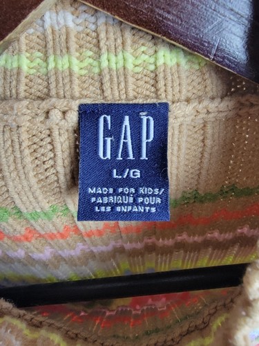 Gap Sweater kids size large striped casual warm knit acrylic blend - Picture 11 of 13