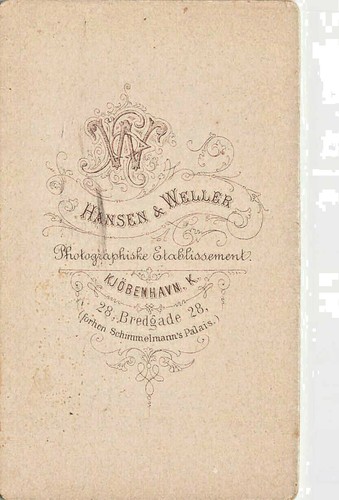 Hansen & Weller 28 Bredgade Military Cabinet Card - Picture 2 of 2