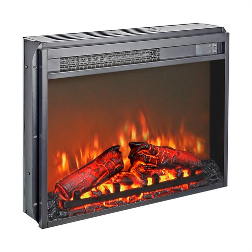 23" Insert Electric Fireplace Ultra Thin Heater with Log Set & Realistic Flame - Bild 5 von 10
