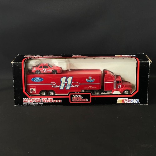 1992 Racing Champions Bill Elliott #11 Amoco Team Transporter Stock Car 1/64 Nuova con scatola - Foto 1 di 8