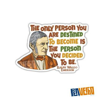 Ralph Waldo Emerson Quote Sticker | Destined To Become | Motivation ...