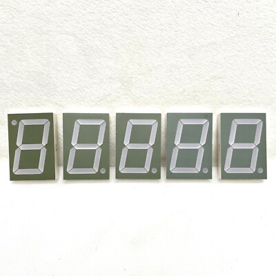 Lot Of 5 RH Red SINGLE DIGIT DISPLAY 70mm (2.75 ) 7 Segment Common Anode Display