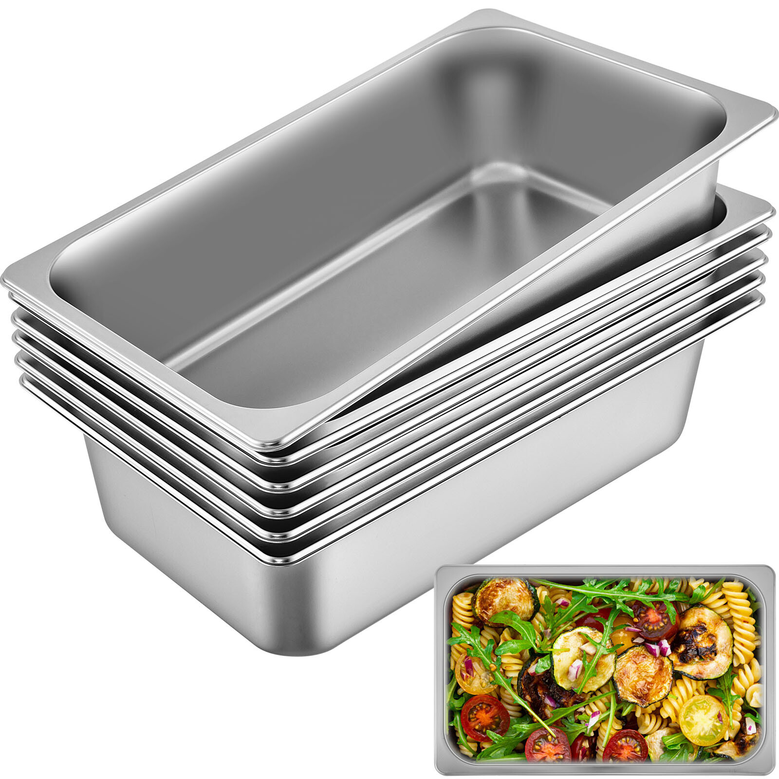 Plat en acier inoxydable 50 cm à bord renforcé 8 mm pour cuisson et buffet