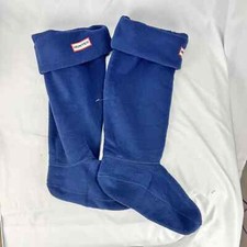 Hunter Women's Fleece Boot Socks Navy Large
