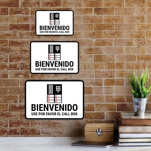 Classic Framed Plus Bienvenido, Use Por Favor El Call Box Door or Wall Sign - Picture 3 of 28