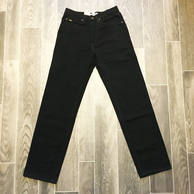 lee double black jeans