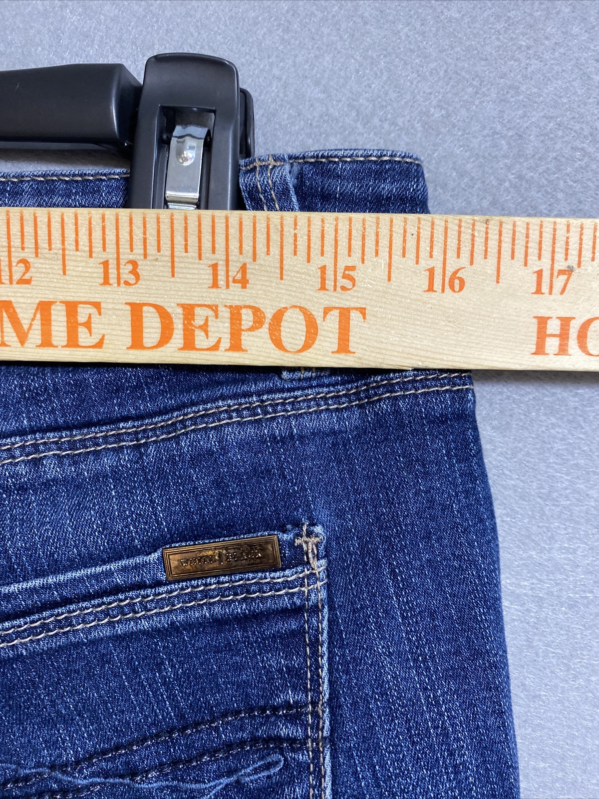 White House Women’s Black Market Boot Leg Jeans Blue Low Rise Dark Wash