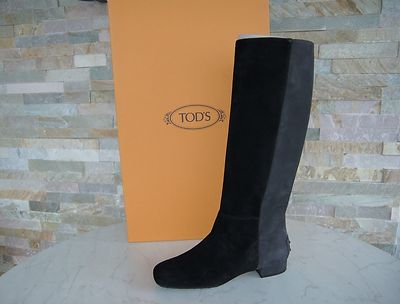 Tods Tod´s EU 37 Stiefel Boots Schuhe Shoes Suede schwarz grau neu ehem UVP 620 