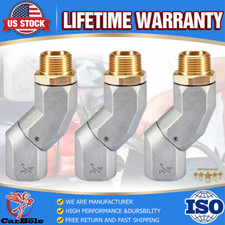 3PCS 3/4 Inch NPT Fuel Swivel Car Fuel Transfer Hose Swivel 360 Rotate Connector