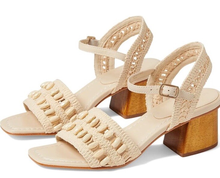 Bernardo Belize CREAM  Crochet Heel Sandal Sz 6.5 M  SOLD OUT.
