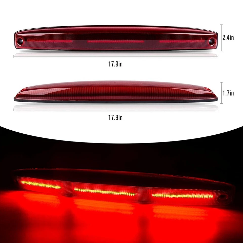 LED Red Center Tailgate Tail Braking Light For 2003-2006 Dodge Ram 2500 3500 Foto 3 de 4