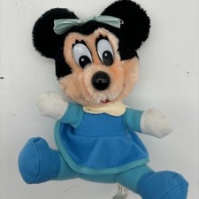 Vintage Disney 1984 Minnie Mouse Plush From Mickey's Christmas Carol Set. 8"