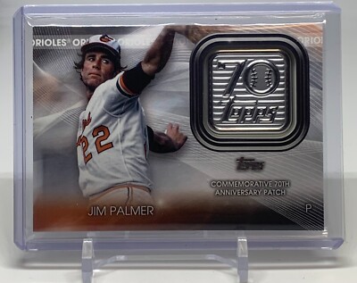 JIM PALMER 2021 Topps 70th Anniversary Patch T70P-JP Baltimore Orioles
