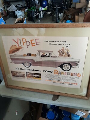 1957 Ford Ranchero Ad Framed And Matted 25inch X 19inch | eBay